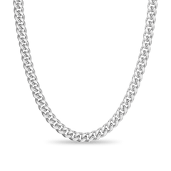 Miami Panzerkette in Weißgold (Alle Größen verfügbar) - icrush - schmuck