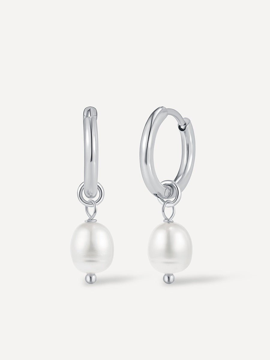 Modern Pearl Small Ohrringe Silber-Shopicrush