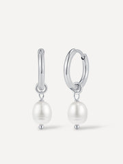 Modern Pearl Small Ohrringe Silber-Shopicrush