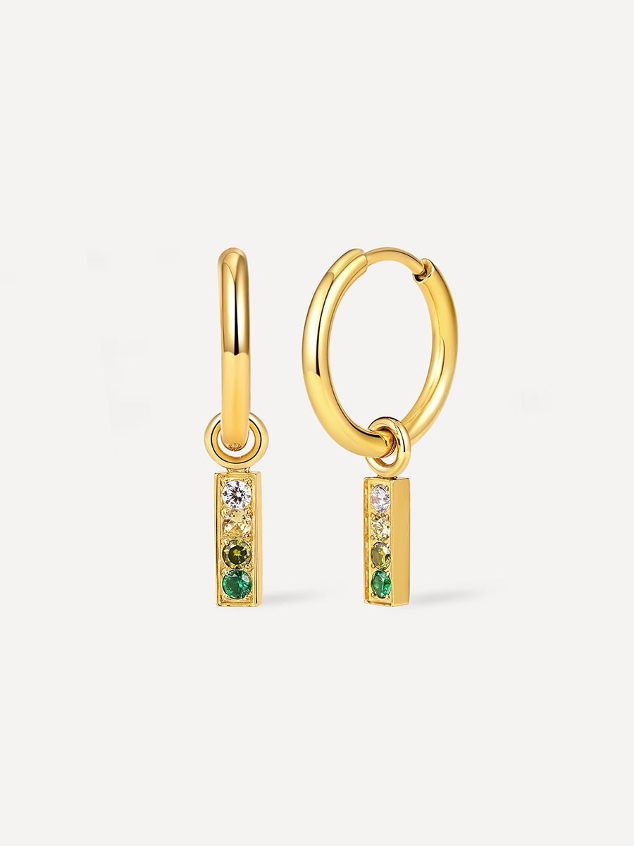 Olive Green Dawn Ohrringe Gold-Shopicrush