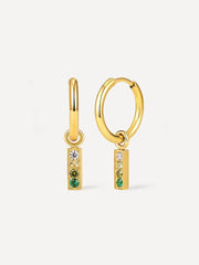 Olive Green Dawn Ohrringe Gold-Shopicrush