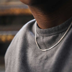 Panzerkette (3mm) aus 925er Sterlingsilber, Rhodiniert - icrush - schmuck