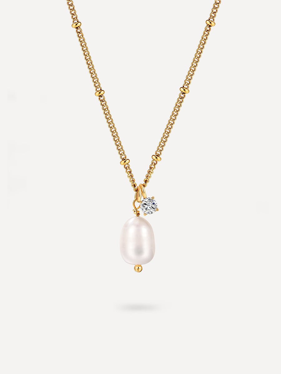 Pearl n Spark Kette Gold-Shopicrush