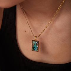 Perlmutt Kette Gold - icrush - schmuck