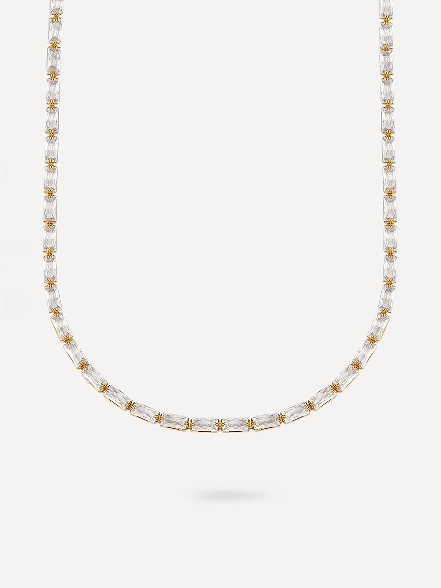 Rectangle Shining Kette Gold-Shopicrush