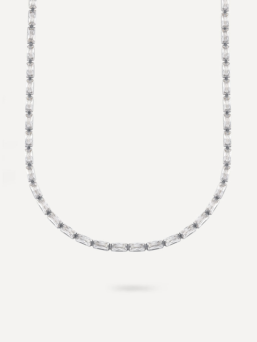 Rectangle Shining Kette Silber-Shopicrush