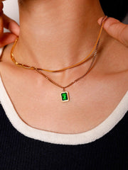 Retro Green Kette Gold - icrush - schmuck