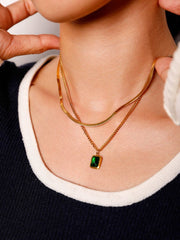 Retro Green Kette Gold - icrush - schmuck