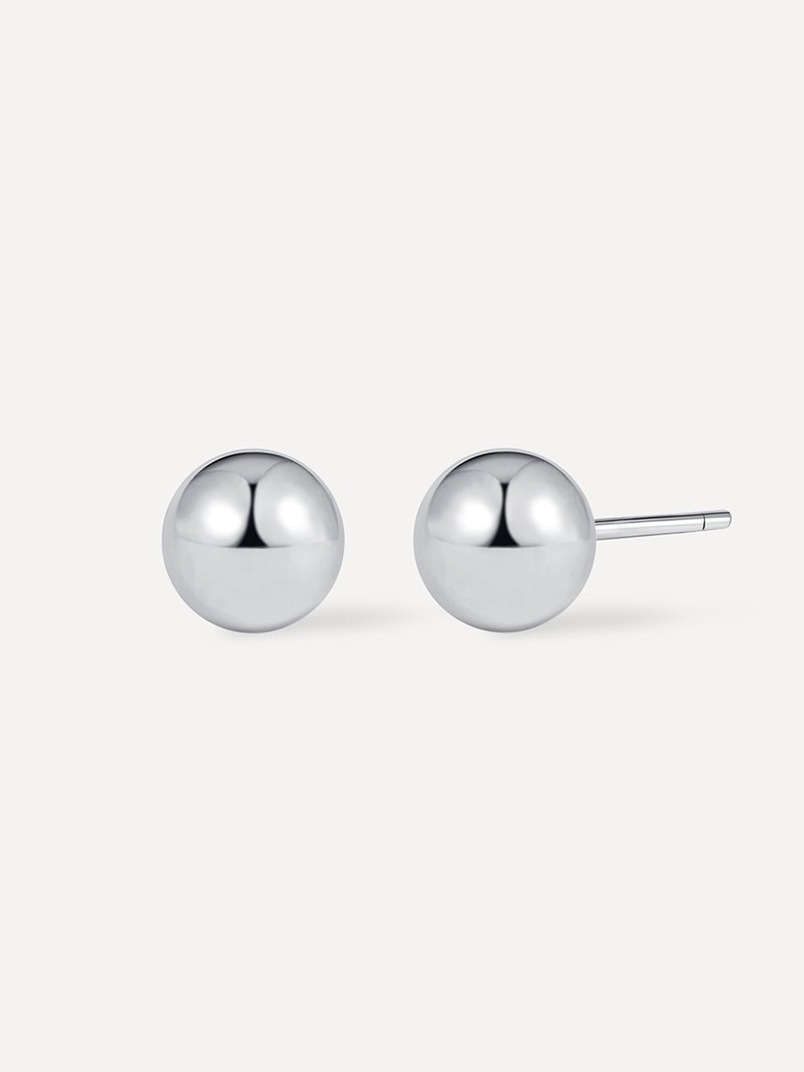 Round Ball Ohrringe Silber-Shopicrush
