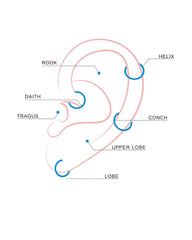 Round Spark Titan Piercing Gold - icrush - schmuck