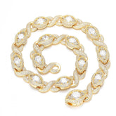 S925 Moissanite 15mm Evil Eye Eternity Chain - icrush - schmuck