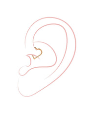 Simple Heart Titan Piercing Gold - icrush - schmuck