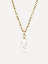 Simple Pearl Pendant Kette Gold - icrush - schmuck