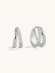 Single Glitter Hoop Ohrringe Silber 10mm - icrush - schmuck