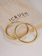 Slim Hoop Large Ohrringe Silber-Shopicrush