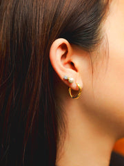 Small Twist Hoop Ohrringe Silber-Shopicrush