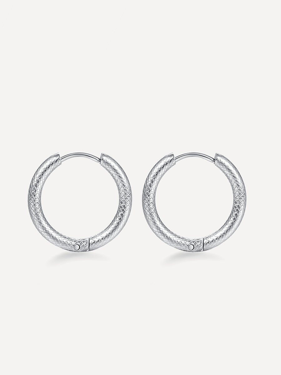 Snake Skin Ohrringe Silber-Shopicrush