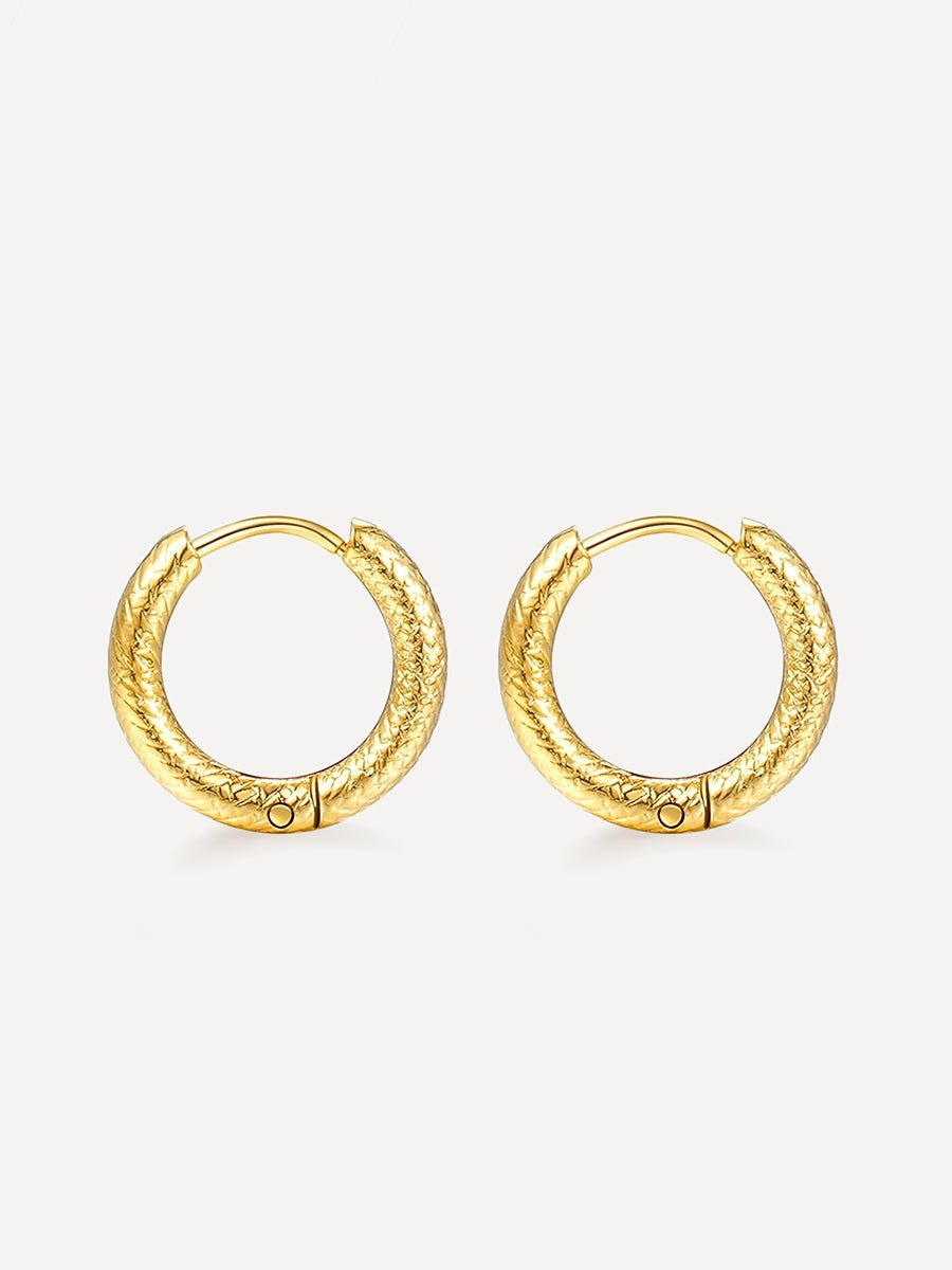 Snake Skin Ohrringe Small Gold-Shopicrush