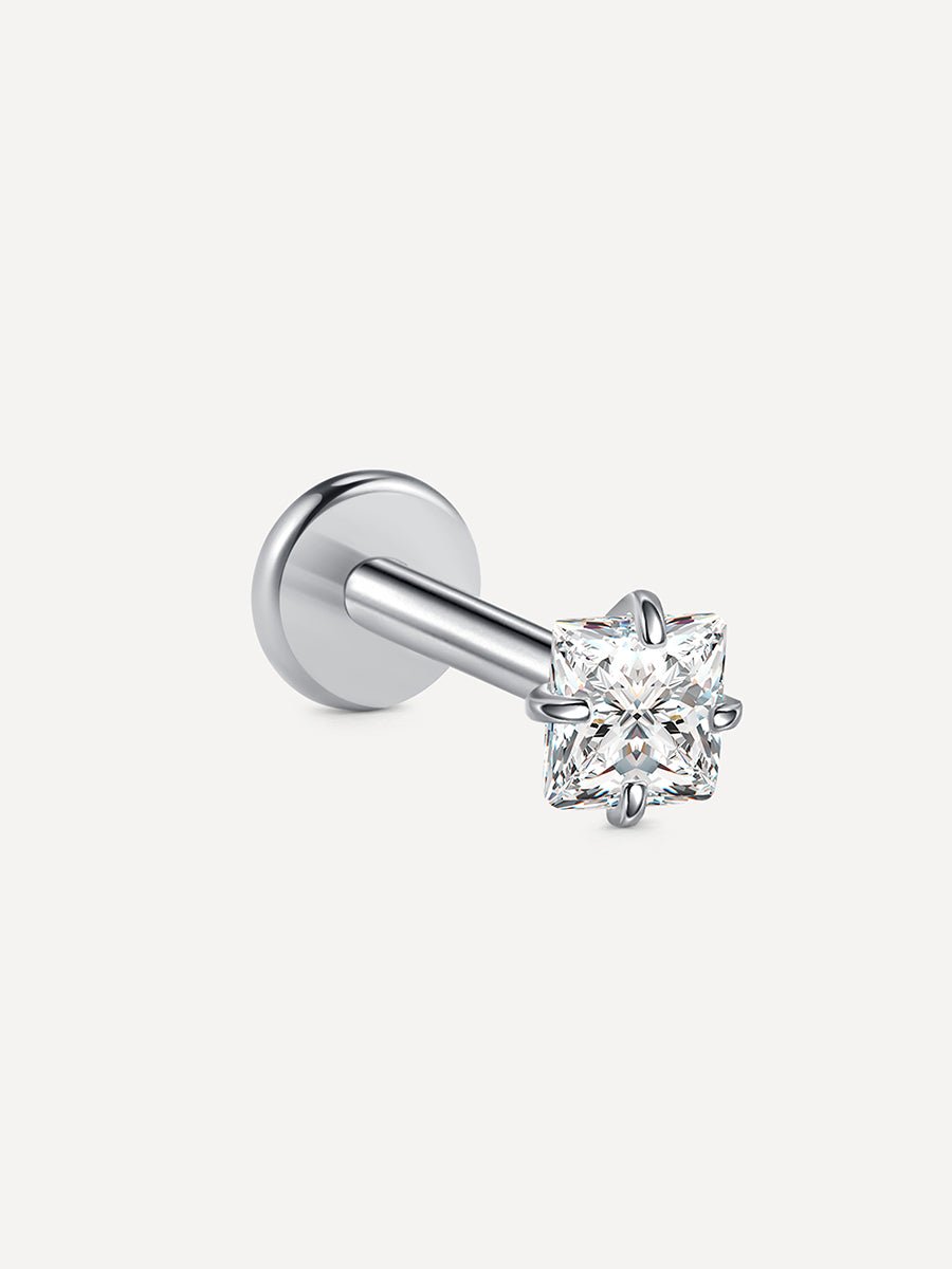 Square Spark Titan Piercing Silber-Shopicrush