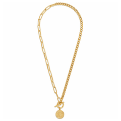 Stacie Toggle Chain Coin Kette Gold - icrush - schmuck