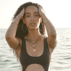 Stacie Toggle Chain Coin Kette Gold - icrush - schmuck