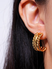 Strengthen Twist Ohrringe Gold-Shopicrush