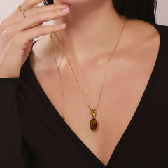 Tigerauge Lange Kette - icrush - schmuck