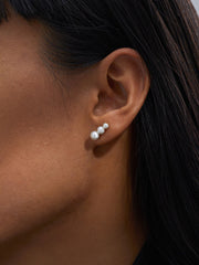 Trio Pearl Ohrringe Gold-Shopicrush