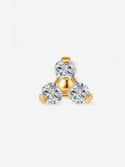 Trio Spark Titan Piercing Gold - icrush - schmuck