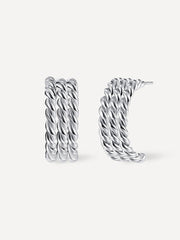 Triple Twist Ohrringe Silber-Shopicrush