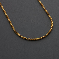 Vergoldete Vierkantkette (3mm) aus Edelstahl - icrush - schmuck