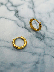 Wave Textured Hoop Ohrringe Silber-Shopicrush