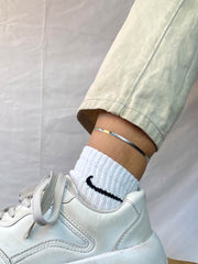 Wide Sleek FUSSKETTCHEN Silber-Shopicrush