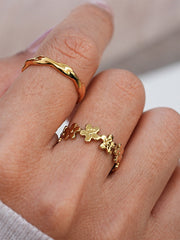 Wild Flower Ring Gold - icrush - schmuck