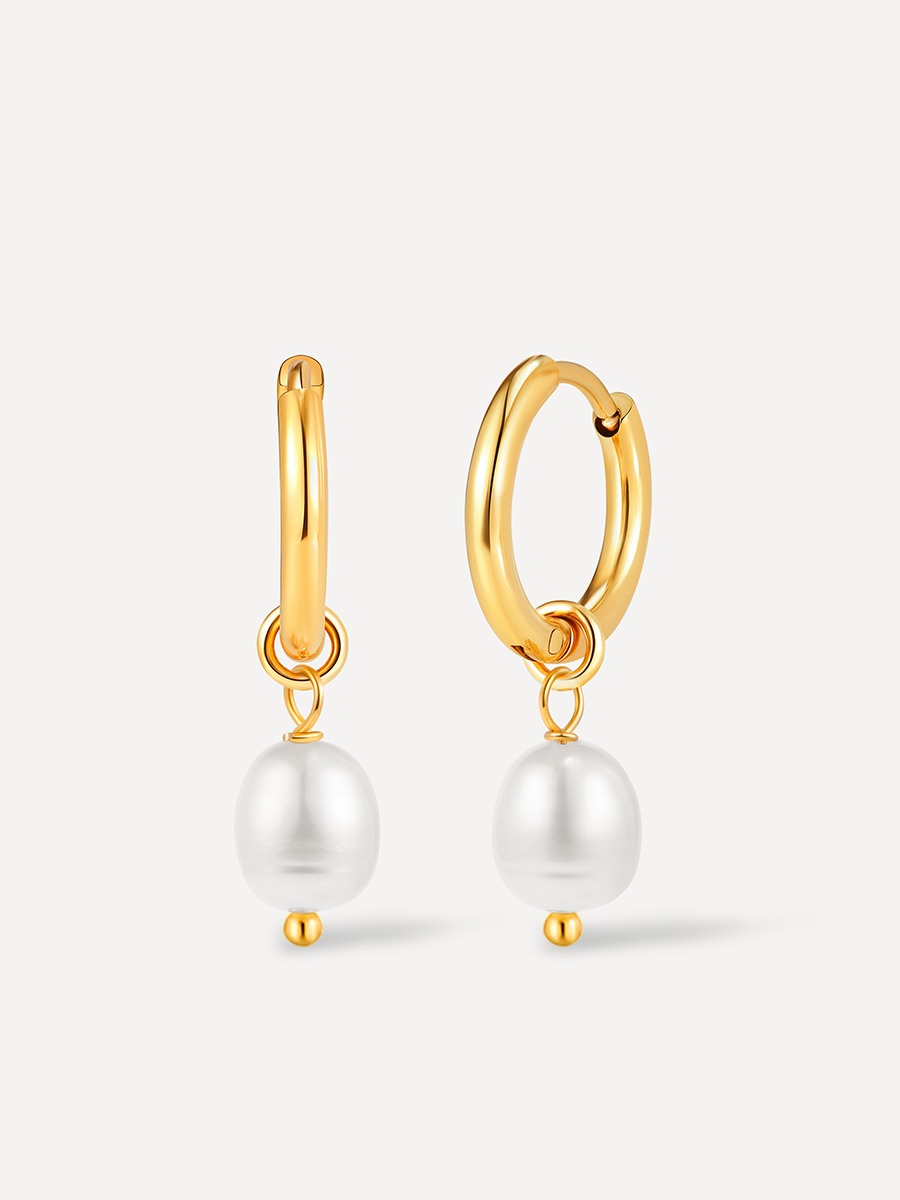 Modern Pearl Small Ohrringe Gold-Shopicrush