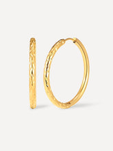 Half Texture Hoop Ohrringe Gold-Shopicrush