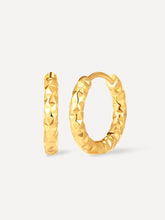 Wave Textured Hoop Ohrringe Gold-Shopicrush