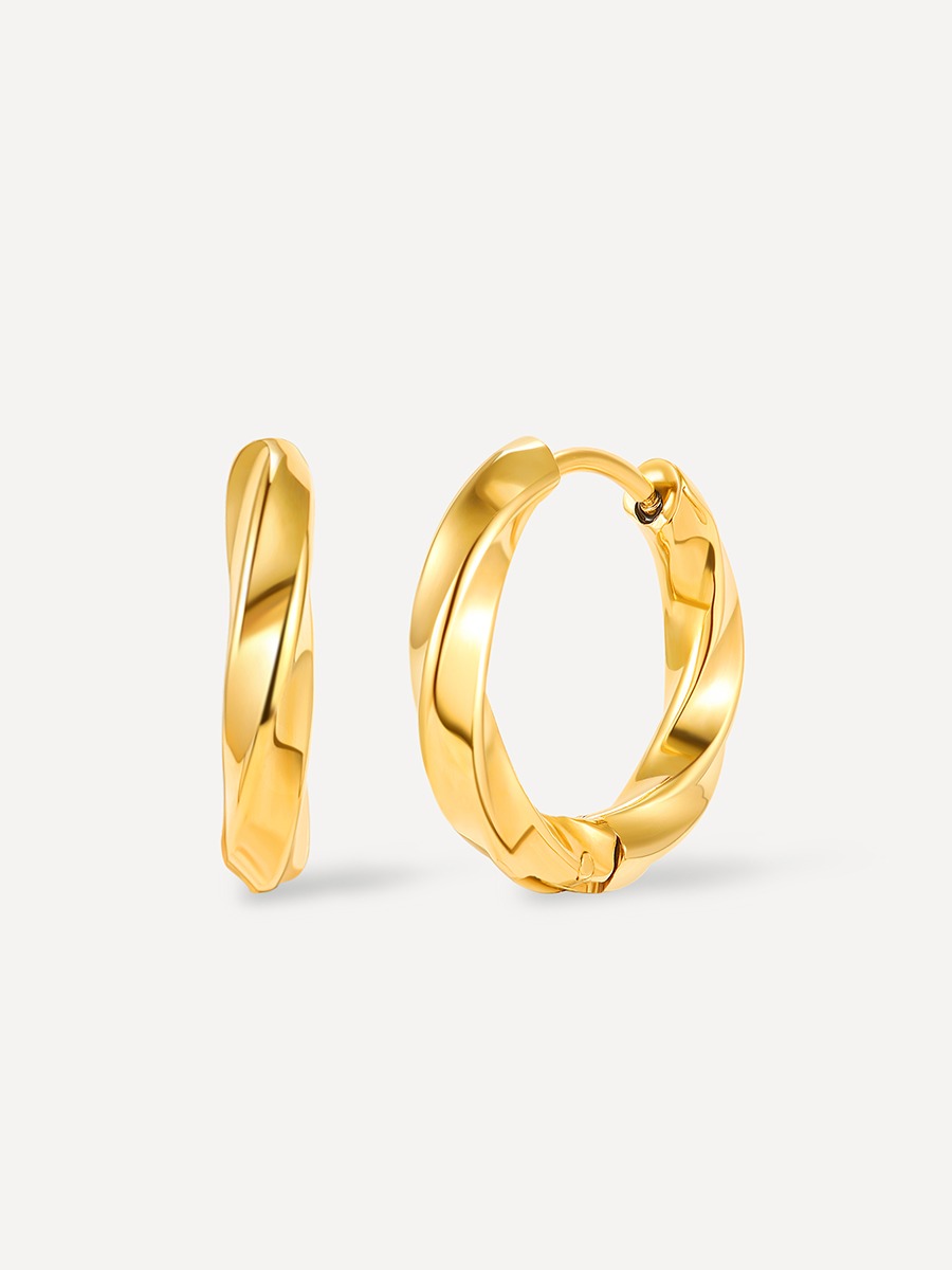Small Twist Hoop Ohrringe Gold-Shopicrush