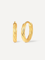 Chunky Twist Hoop Ohrringe Gold-Shopicrush