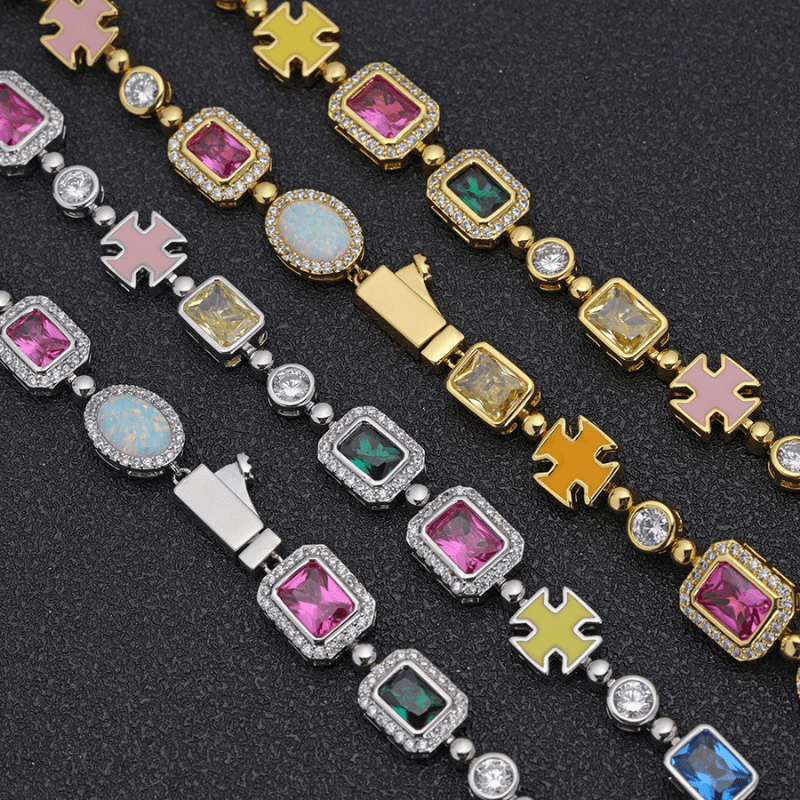 10mm Colored Gemstone Art Chain - icrush - schmuck