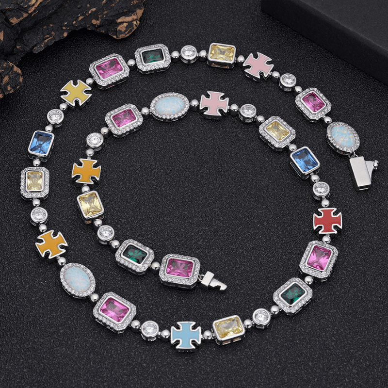 10mm Colored Gemstone Art Chain - icrush - schmuck