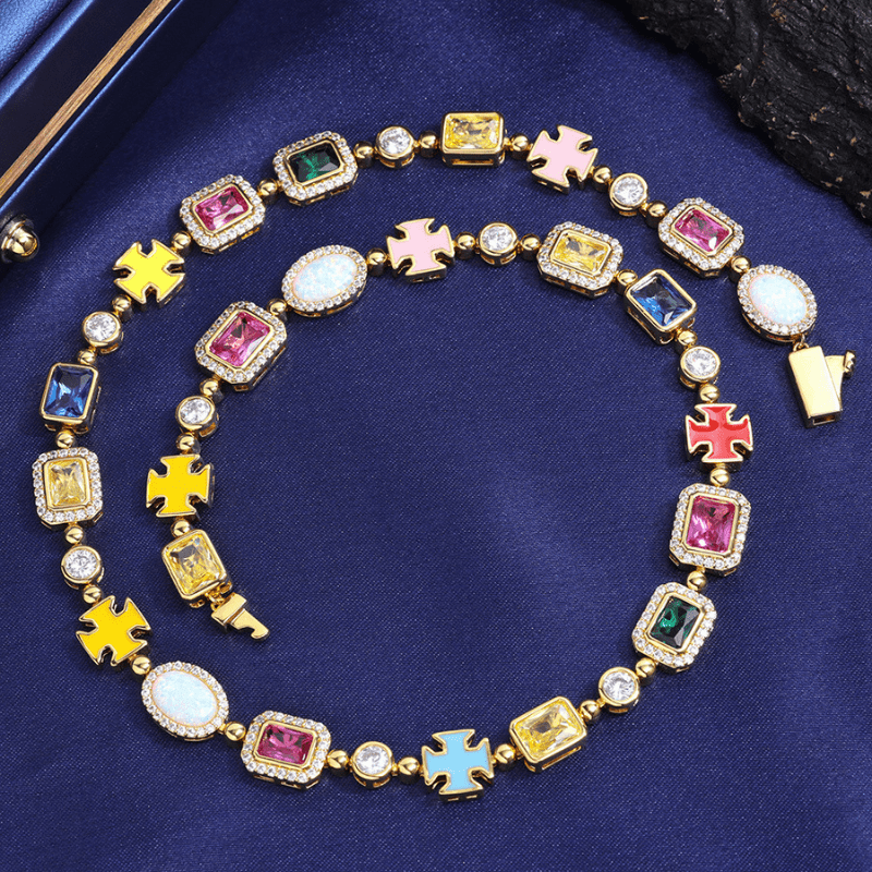 10mm Colored Gemstone Art Chain - icrush - schmuck