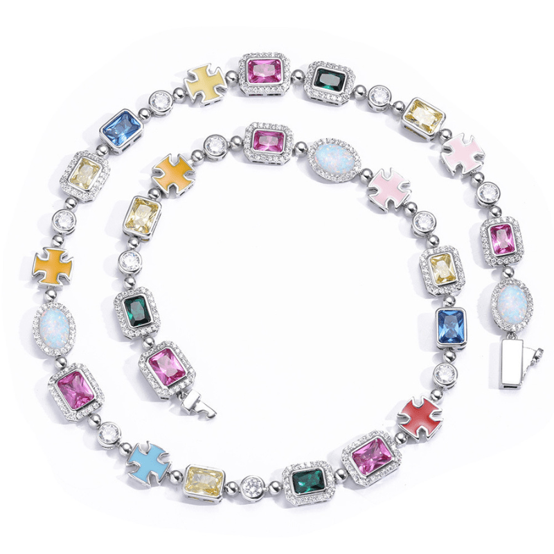 10mm Colored Gemstone Art Chain - icrush - schmuck