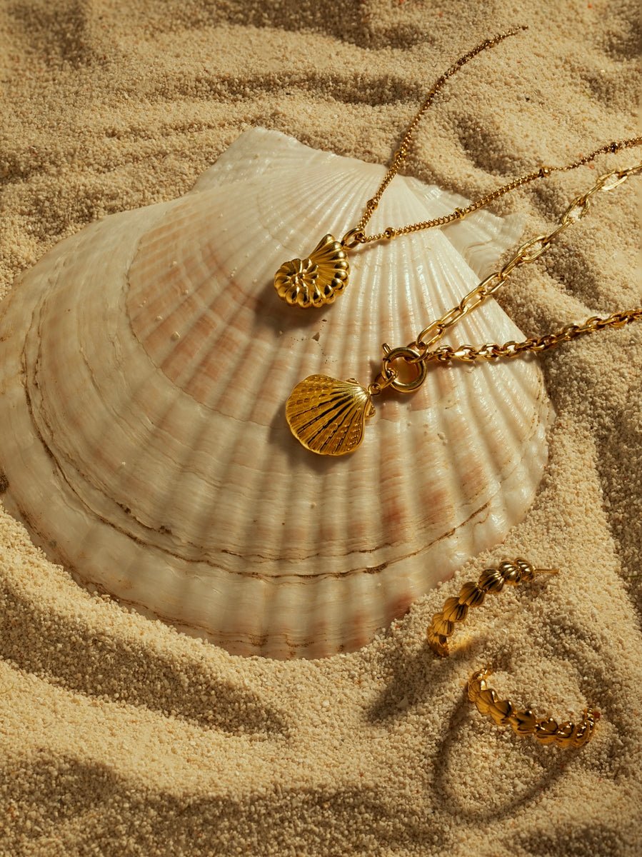 Beach Party Shells Ohrringe Silber-Shopicrush