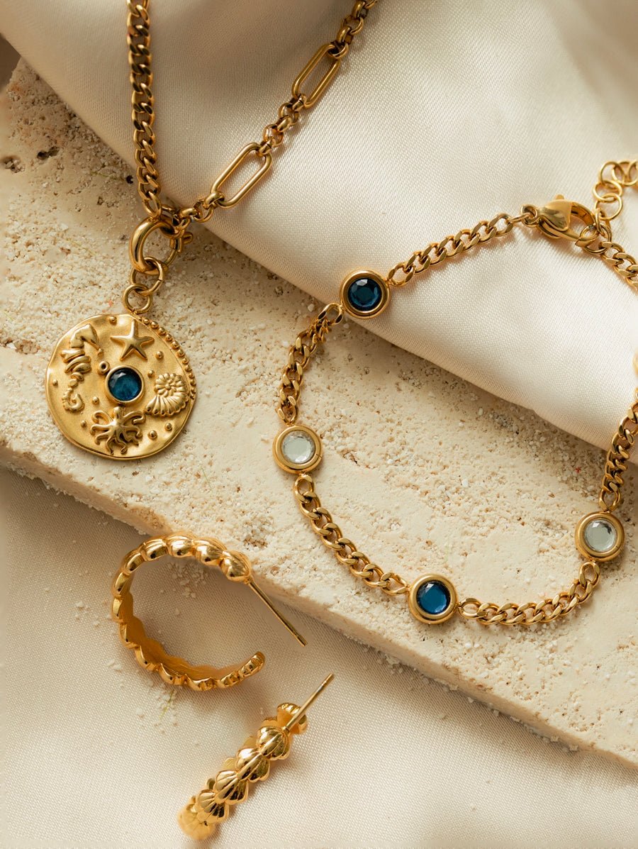 Beach Party Shells Ohrringe Silber-Shopicrush