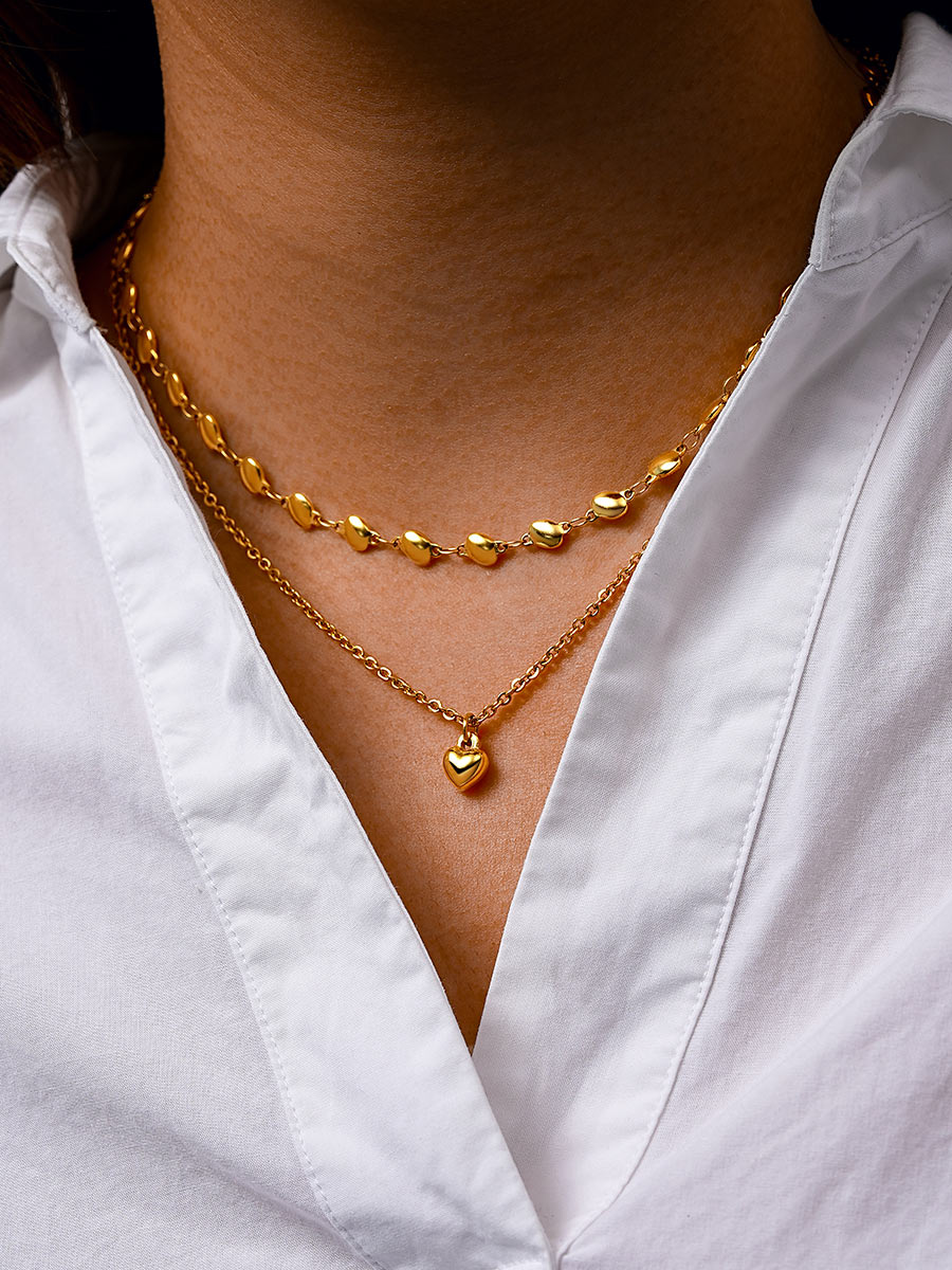 Bold heart Kette Gold - icrush - schmuck