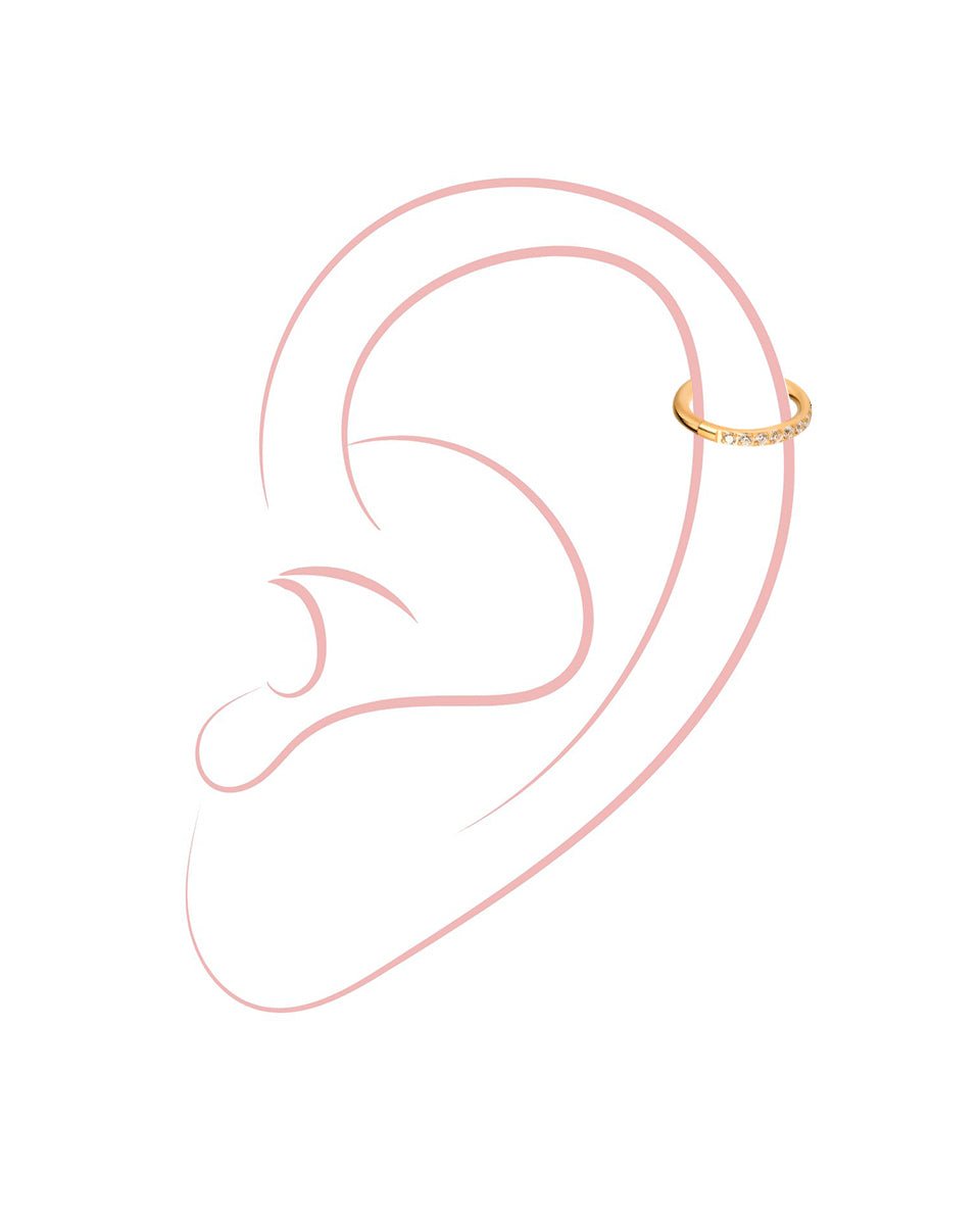 CRYSTALIZED SHINE Titan Piercing Gold - icrush - schmuck