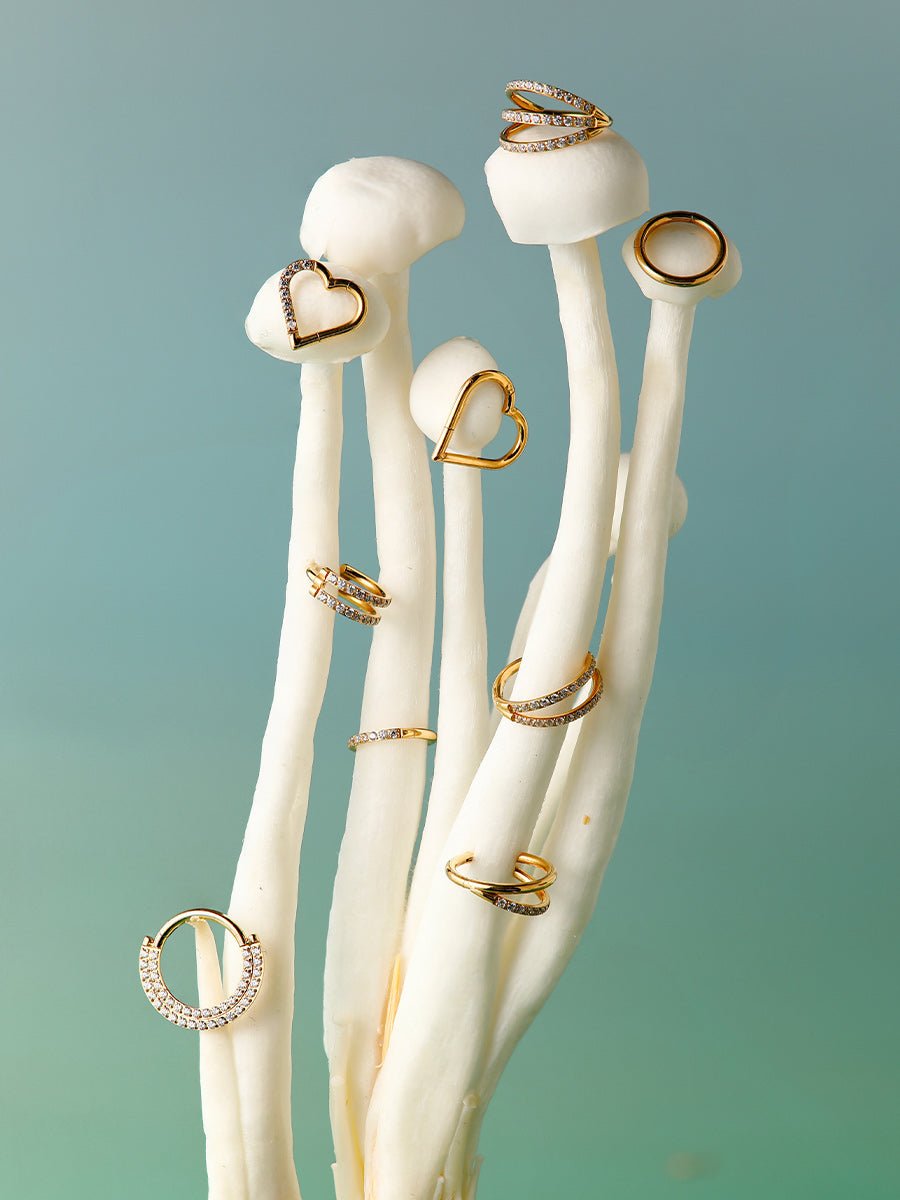 Double Shine Titan Piercing Gold-Shopicrush