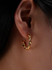 FINE TWIST OHRRINGE GOLD-Shopicrush