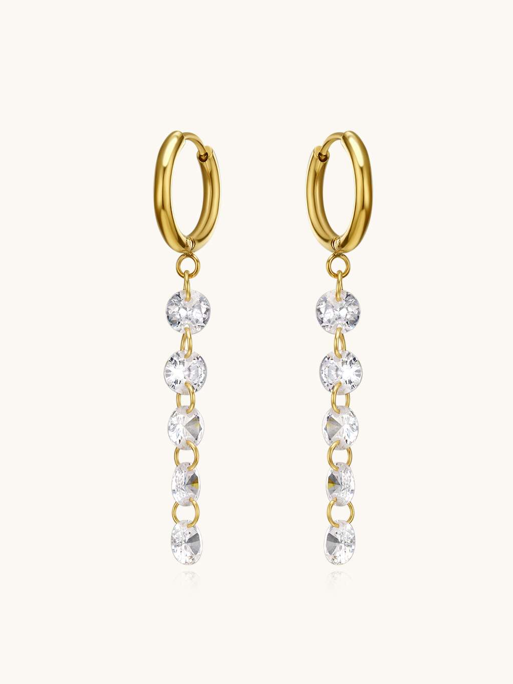 Five Shining Stars Hoop Ohrringe Gold - icrush - schmuck